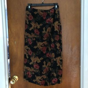 Midi Floral Pencil Skirt